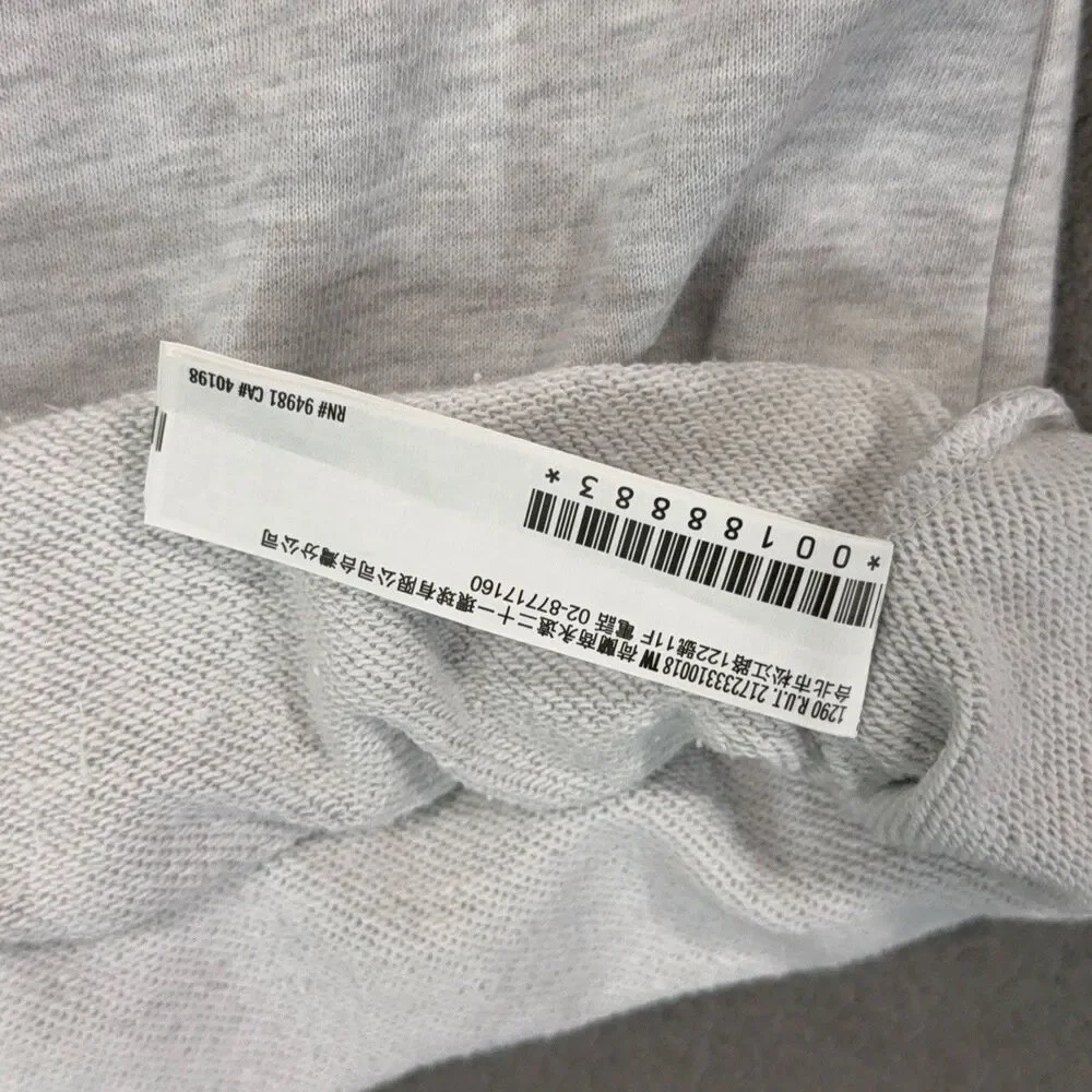 Forever 21 Women S Sweatshirt West Coast Stripe Sleeve Gray Pullover Varsity - Picture 6 of 10